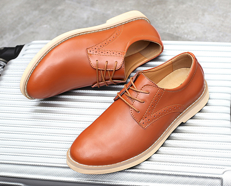 Zapatos Casuales De Cuero Para Hombre - MXbueno