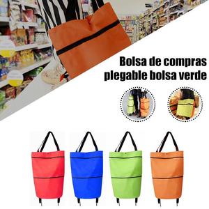 ¡LA MEJOR SOLUCIÓN PARA IR A MERCADO!Bolsa de compras plegable
