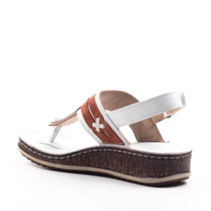 Sandalias de diseño tallado en cuña de tacón hueco de moda de verano
