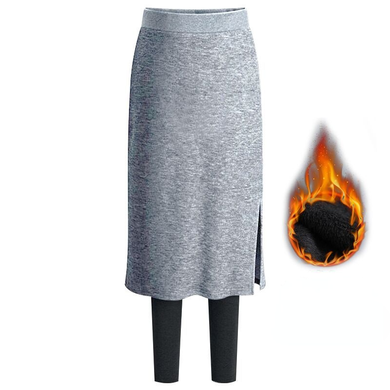 Leggings De Una Pieza Para Mujer, Ropa Exterior Para Otoño E Invierno, Más Grasa Para Aumentar Los Culottes Cálidos De Longitud Media.