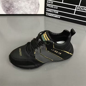 [M-Zapato] Nuevo Estilo De Cuero Cómodo Con Suela Gruesa