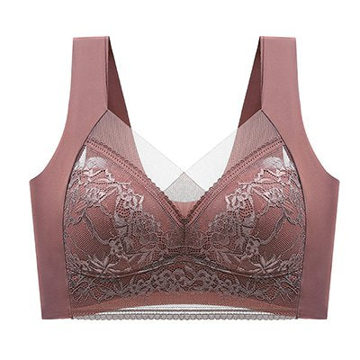 [W-Ropa Interior] Sujetador De Chaleco Sin Anillo De Encaje