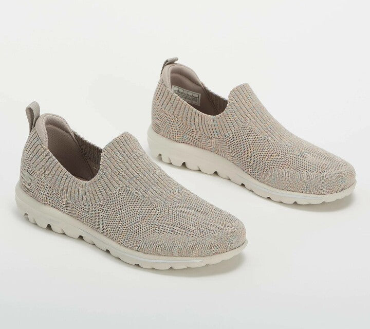 [W-Zapato] Zapatos Sin Cordones Transpirables Y Brillantes Para Mujer