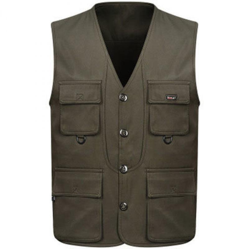 Chaleco de Otoño e invierno multibolsillos de terciopelo