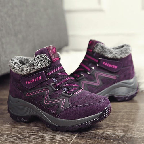 Botas altas cómodas térmicas de vellosidades de invierno para mujer - MXbueno