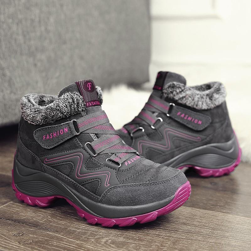 Botas altas cómodas térmicas de vellosidades de invierno para mujer - MXbueno