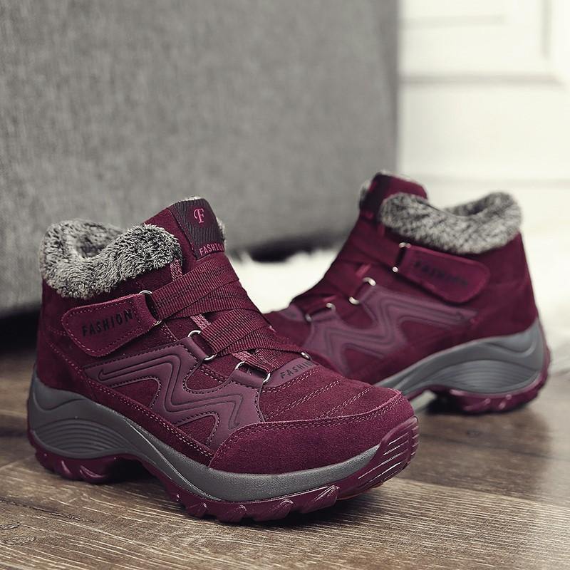 Botas altas cómodas térmicas de vellosidades de invierno para mujer - MXbueno