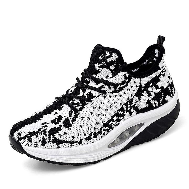 Cojín de aire transpirable de las mujeres cuña corriendo zapatillas de ocio