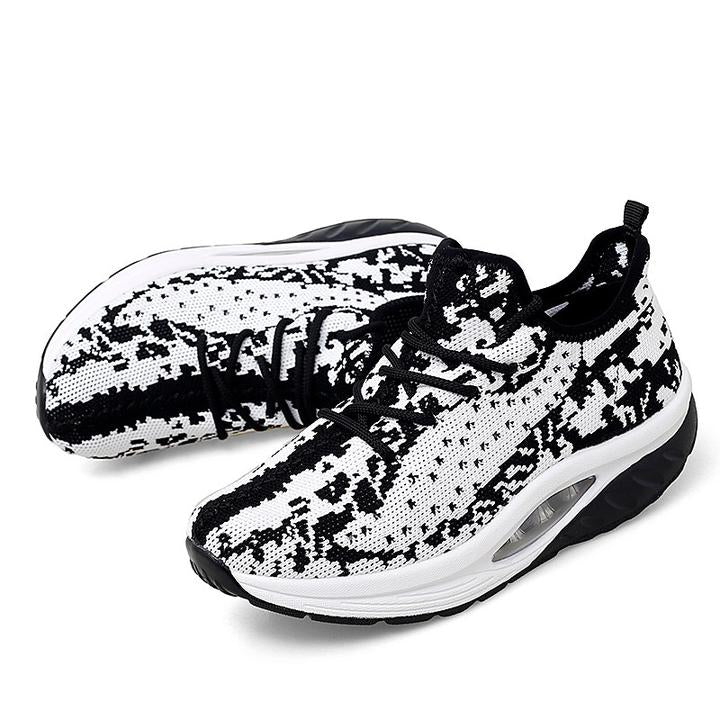 Cojín de aire transpirable de las mujeres cuña corriendo zapatillas de ocio