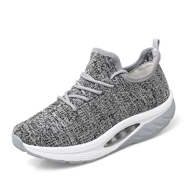 Cojín de aire transpirable de las mujeres cuña corriendo zapatillas de ocio