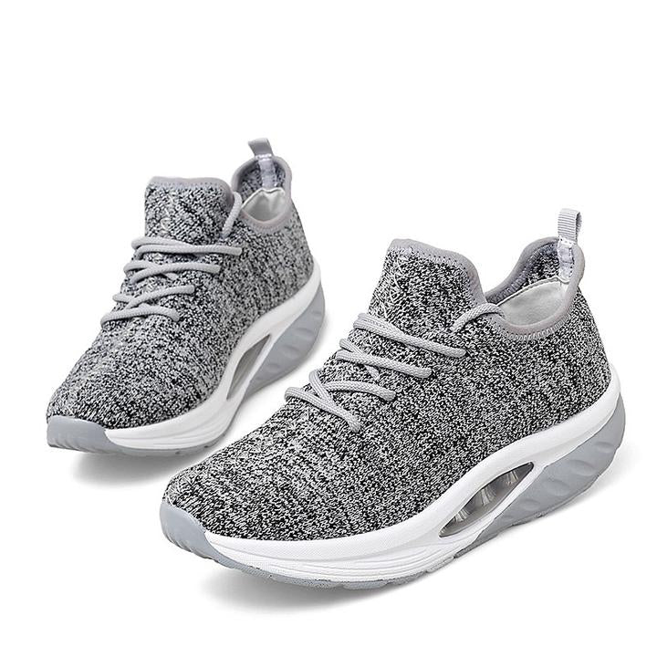 Cojín de aire transpirable de las mujeres cuña corriendo zapatillas de ocio