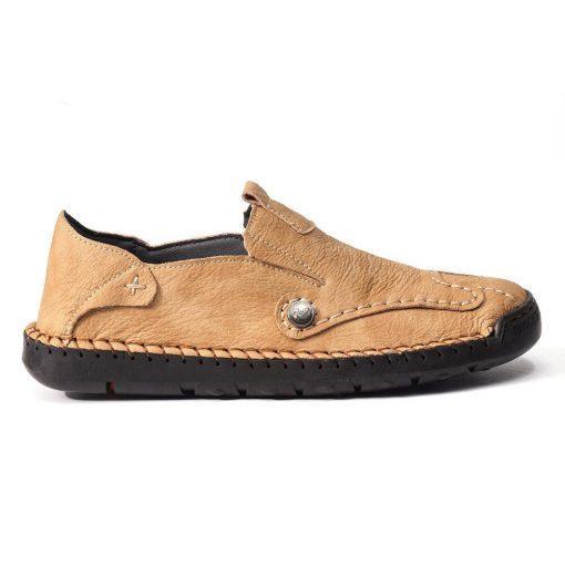 Zapatos De Cuero Perezosos Casuales Hechos A Mano