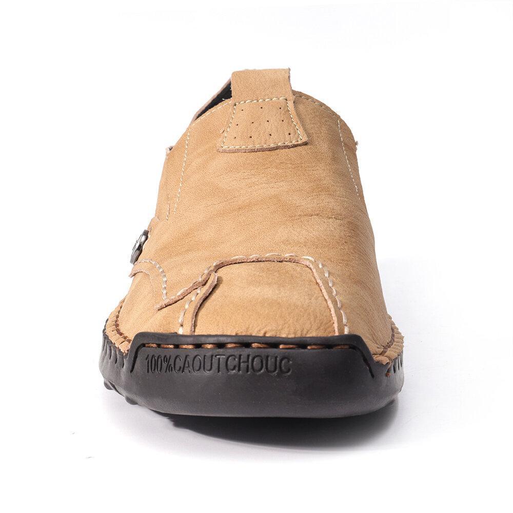 Zapatos De Cuero Perezosos Casuales Hechos A Mano