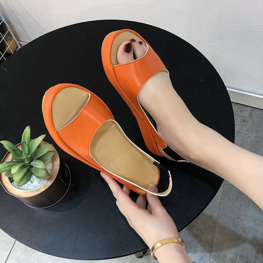 Sandalias planas boca de pescado