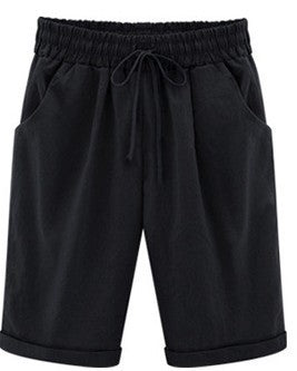 [W-Ropa] Pantalones Cortos Sueltos De Cintura Elástica De Moda Para Mujer