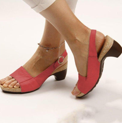Sandalias de tacón bajo, elegantes y cómodas