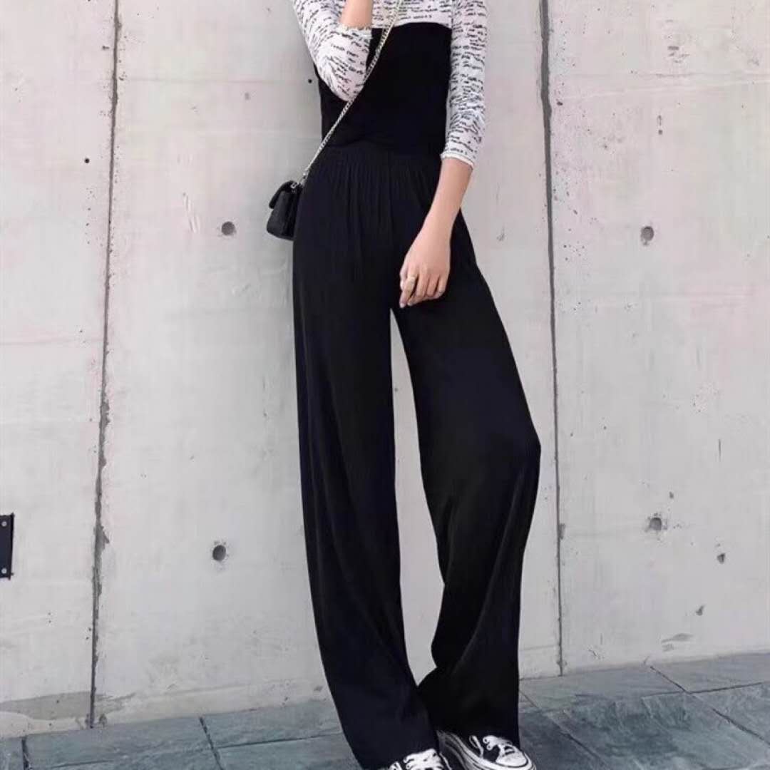 Pantalones anchos de seda hielo