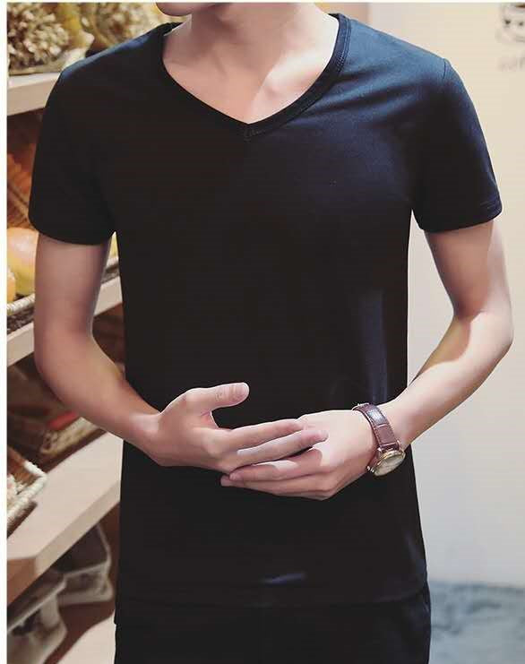 Media manga con cuello en V (dos piezas)