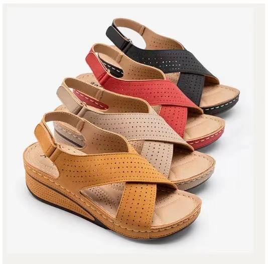 Sandalias huecas europeas y americanas con velcro transpirable - MXbueno