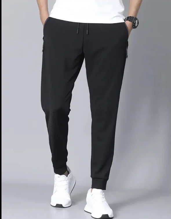 Pantalones deportivos casuales elásticos de seda helada transpirables de secado rápido