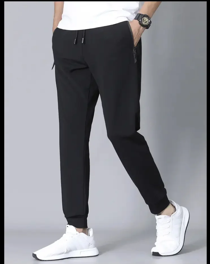 Pantalones deportivos casuales elásticos de seda helada transpirables de secado rápido