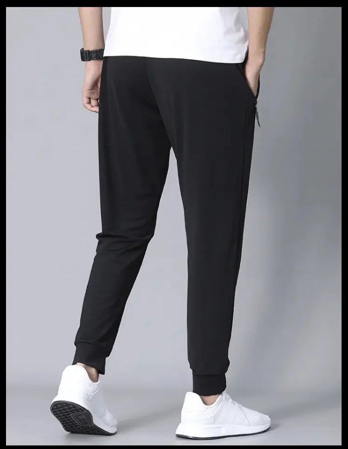 Pantalones deportivos casuales elásticos de seda helada transpirables de secado rápido