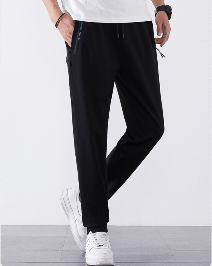 Pantalones deportivos casuales elásticos de seda helada transpirables de secado rápido