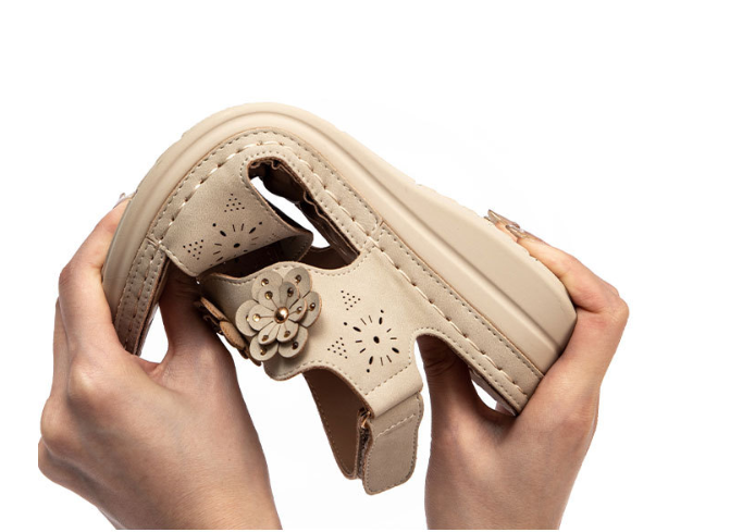 Sandalias mujer verano flores casual hollow