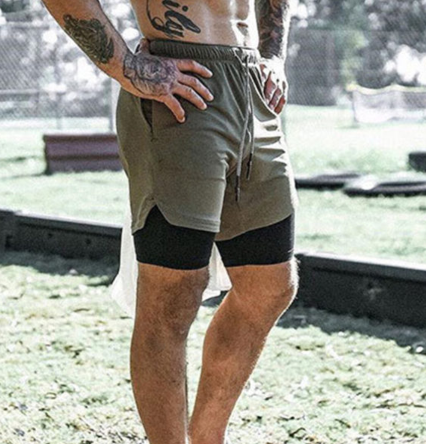 Pantalones cortos cómodos de moda de doble capa de nuevo estilo - MXbueno