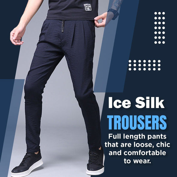 [M-Ropa] Pantalones De Seda De Hielo Para Hombre