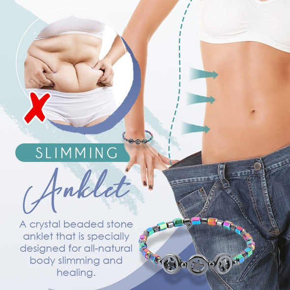 Tobillera De Hematites Con Imán Adelgazante