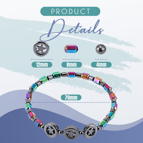 Tobillera De Hematites Con Imán Adelgazante