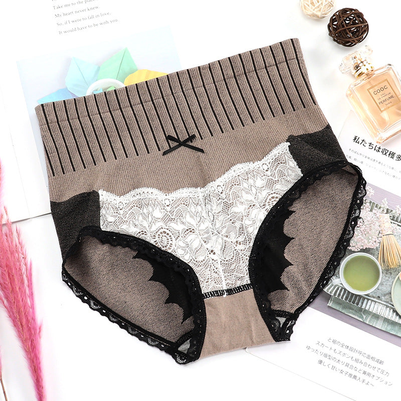 Pantalones De Palacio, Bowknot, Ropa Interior De Cintura Alta Sin Costuras, Encaje Sexy A La Cadera De Las Mujeres