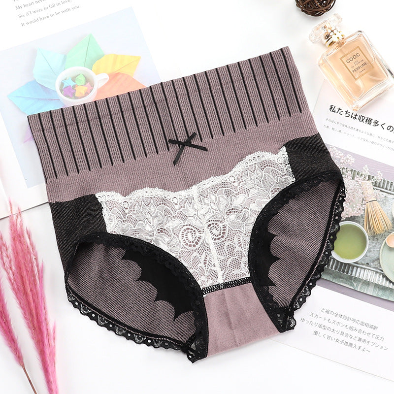 Pantalones De Palacio, Bowknot, Ropa Interior De Cintura Alta Sin Costuras, Encaje Sexy A La Cadera De Las Mujeres
