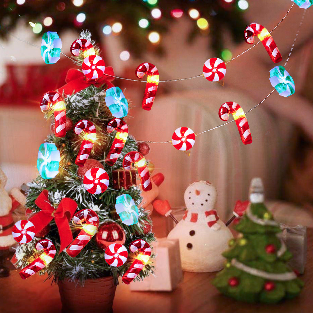 Luces De Cadena De Copo De Nieve Linternas Pequeñas Led Luces De Estrella Caja De Batería Luces Intermitentes Cadena Luces De Decoración Navideña