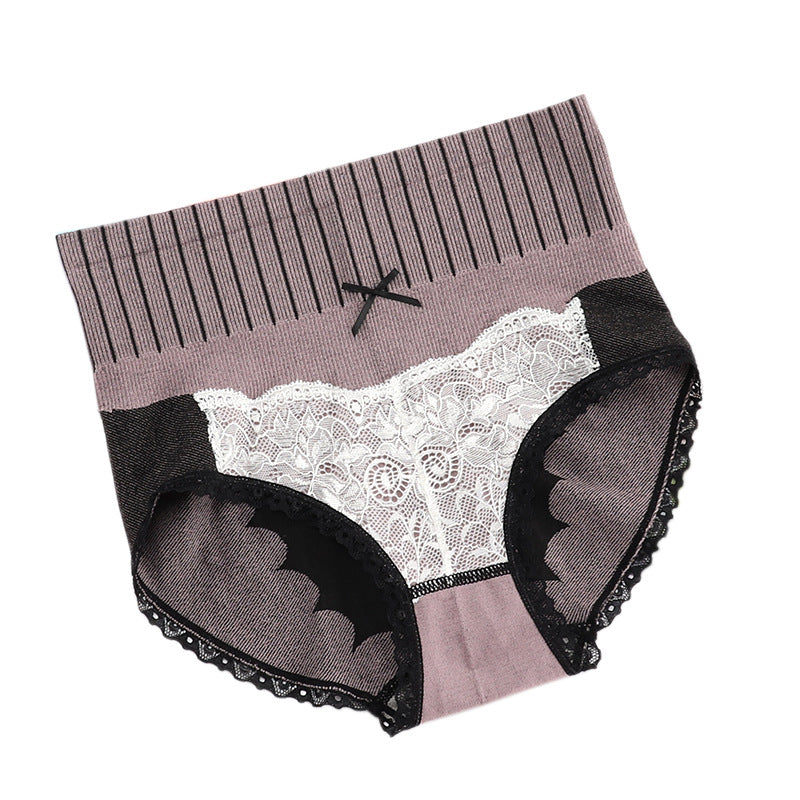 Pantalones De Palacio, Bowknot, Ropa Interior De Cintura Alta Sin Costuras, Encaje Sexy A La Cadera De Las Mujeres