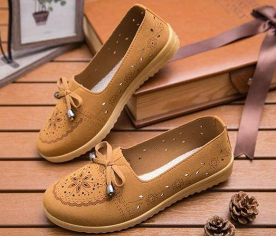 Zapatos de primavera y otoño suaves con flores para mujer - MXbueno