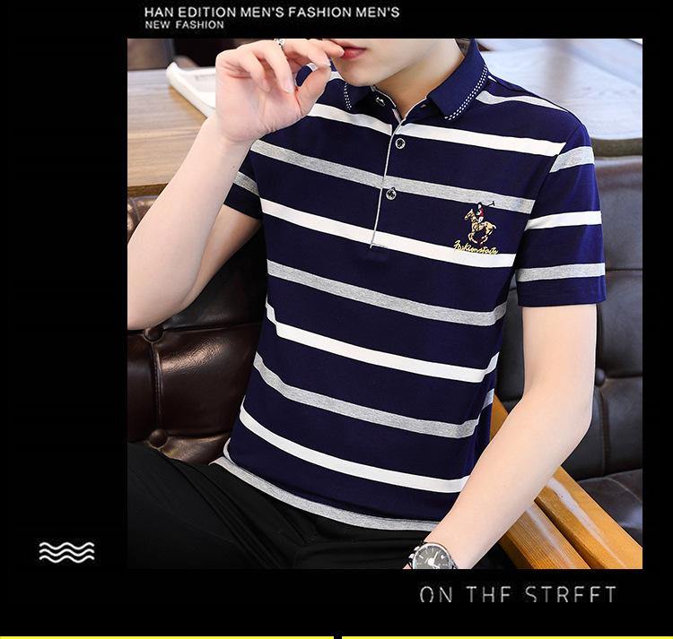 Polo de verano camiseta juvenil cuello de manga corta casual - MXbueno