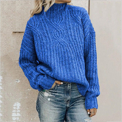 Casual Plus Size Turtleneck Sweater Pullover