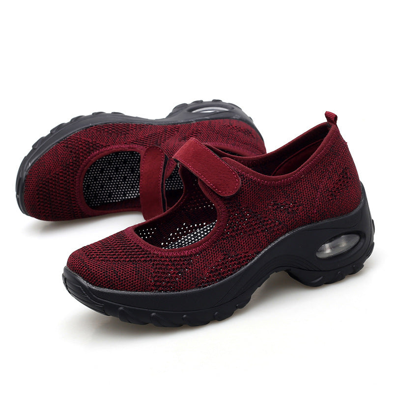 Zapatos De Plataforma De Malla Zapatos De Mujer Acolchados