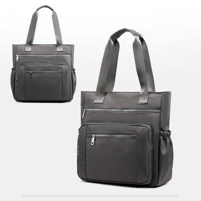 [W-Bolso] Bolso tote de nailon Bolso lavable de gran capacidad con varios bolsillos