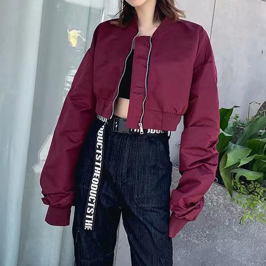 Chaqueta Con Cremallera Jersey De Béisbol Con Cuello Alto