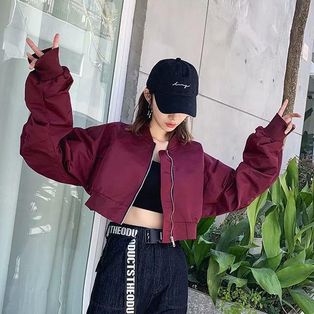 Chaqueta Con Cremallera Jersey De Béisbol Con Cuello Alto