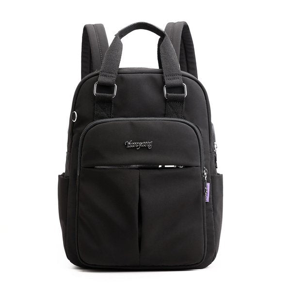 [W-Bolso] Mochila De Equipaje De Carga USB Multibolsillo Impermeable Natural