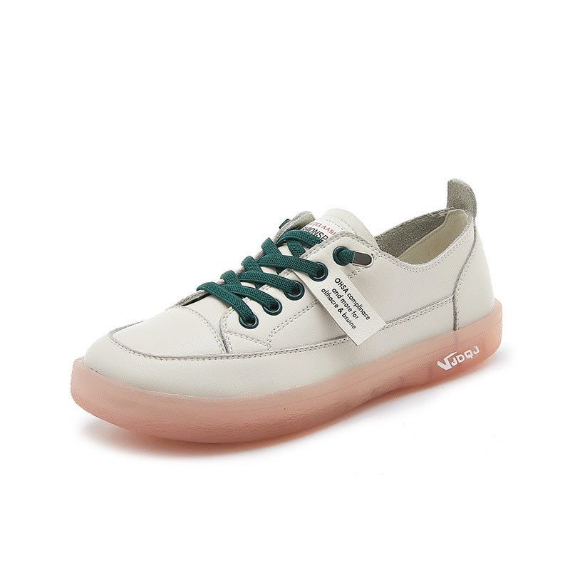 Zapatos Blancos Con Suela De Gelatina Suave Para Mujer