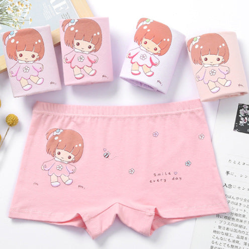 (4PCS) Período De Crecimiento Ropa Interior Para Niñas