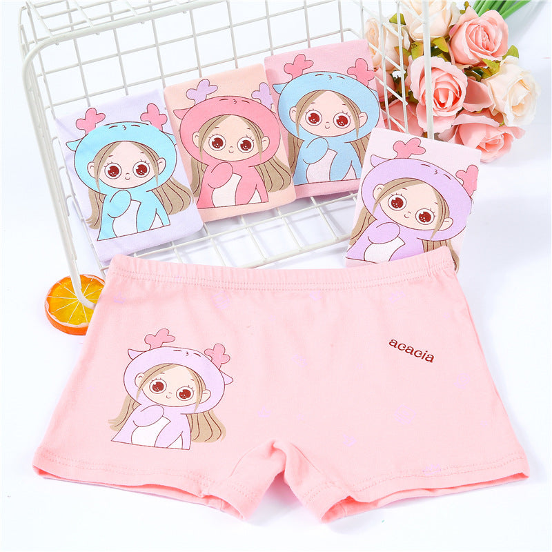 (4PCS) Período De Crecimiento Ropa Interior Para Niñas