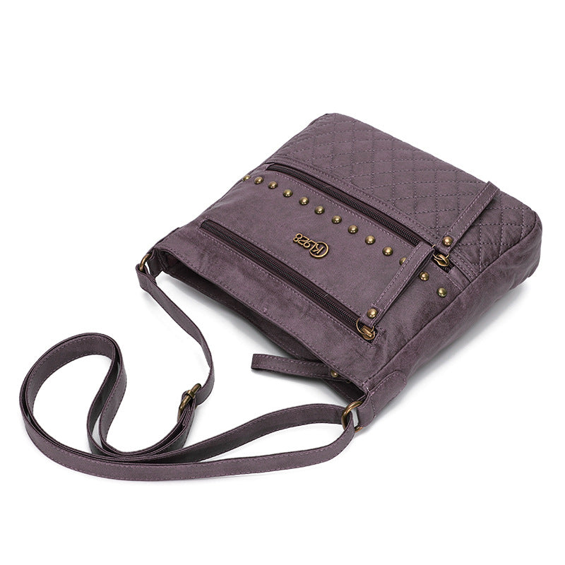 [W-Bolso] Bolso Bandolera Retro Remache Pequeño Bolso Cuadrado Bolso De Hombro Moderno