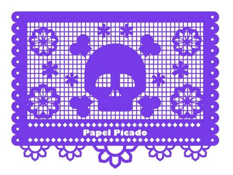 Guirnaldas de manta de fieltro con color multi para dias de los muertos - MXbueno