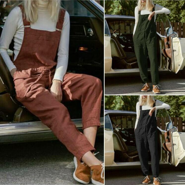 Mono Ajustable de Algodón y Lino con Bolsillos